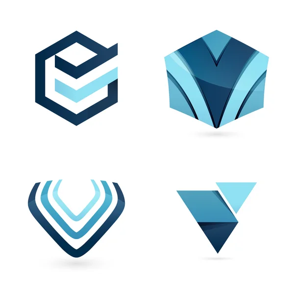V letters logo set — Stock Vector