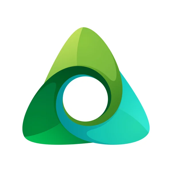 Логотип зеленої нескінченної стрічки кола — стоковий вектор