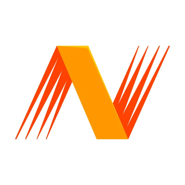 N brief lijn logo — Stockvector