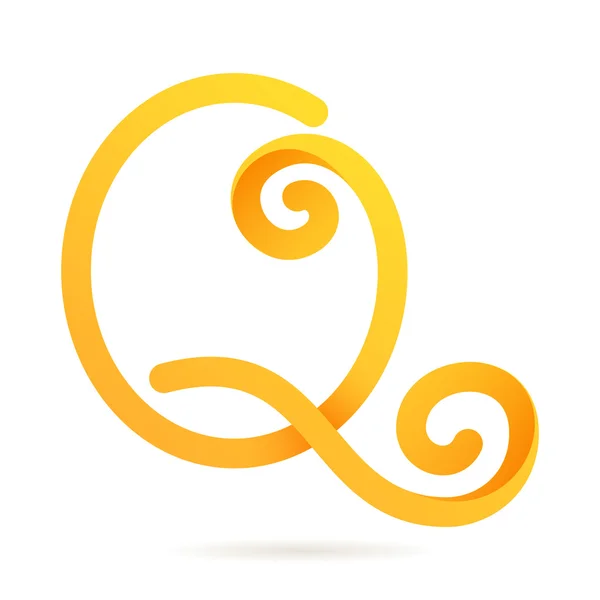 Золотая буква Q — стоковый вектор