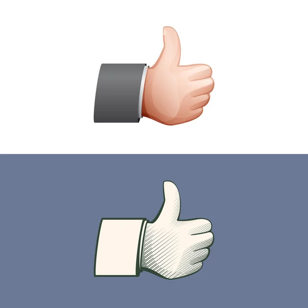 Like hands icons — Stock Vector