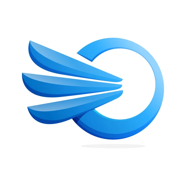 O lettre aile logo — Image vectorielle