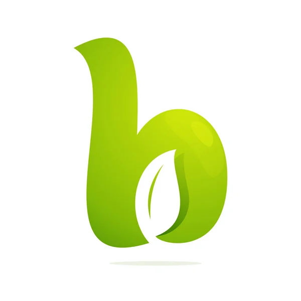 B brief eco logo volumepictogram — Stockvector