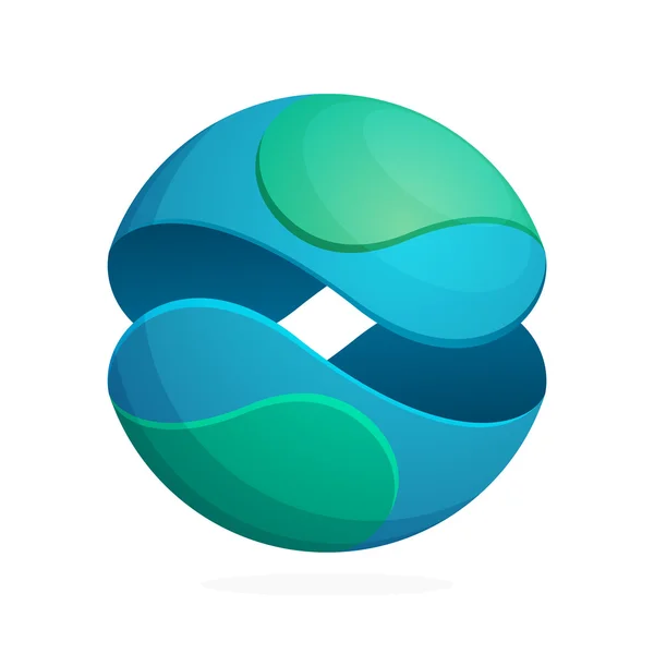 Abstract sphere eco logo — Stockový vektor