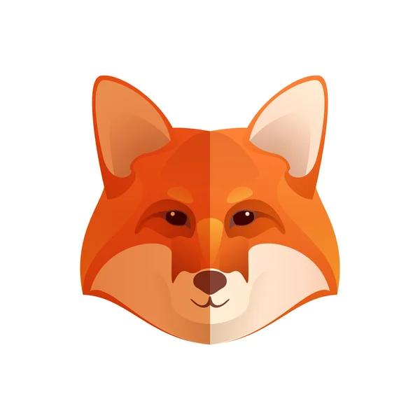 Logotipo do volume cabeça de raposa — Vetor de Stock