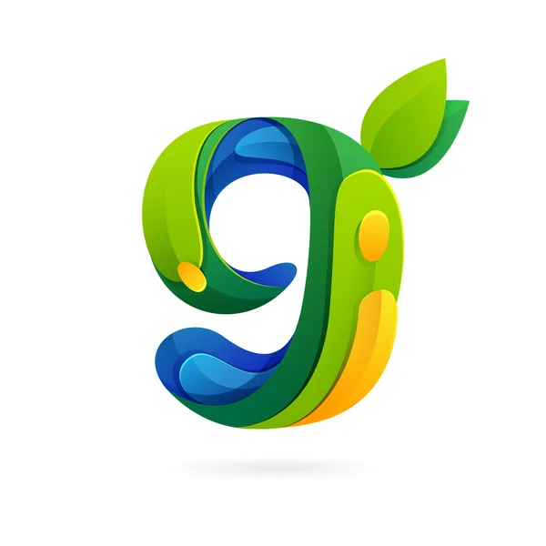Dokuz numaralı birim ekoloji logosu — Stok Vektör