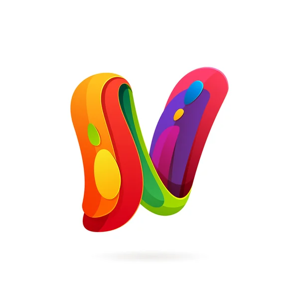 N lettre volume logo — Image vectorielle