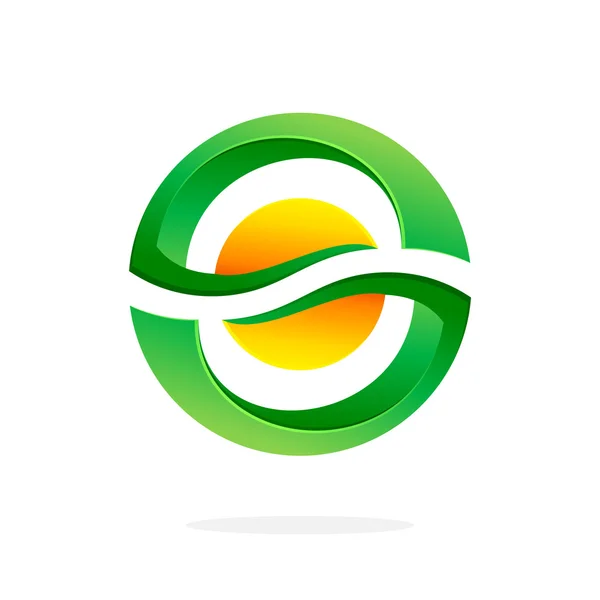 S ตัวอักษรโลโก้ Eco — ภาพเวกเตอร์สต็อก