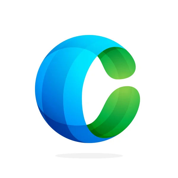 C letra eco logo — Vector de stock