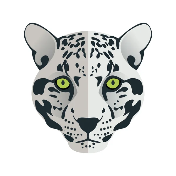 ジャガー ヘッド フラット ロゴ — ストックベクタ