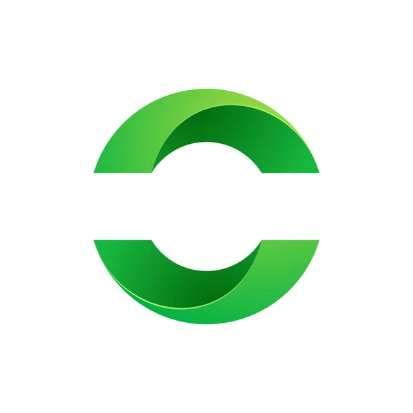 Sphère abstrait logo vert éco — Image vectorielle