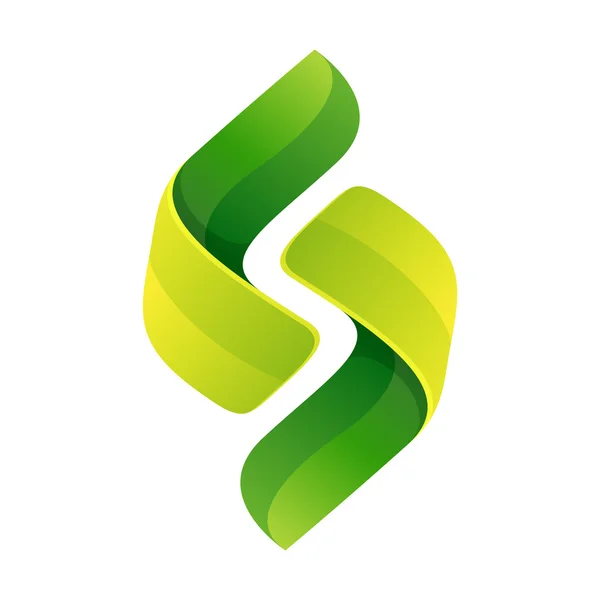 soyut yaprak yeşil küre logo.