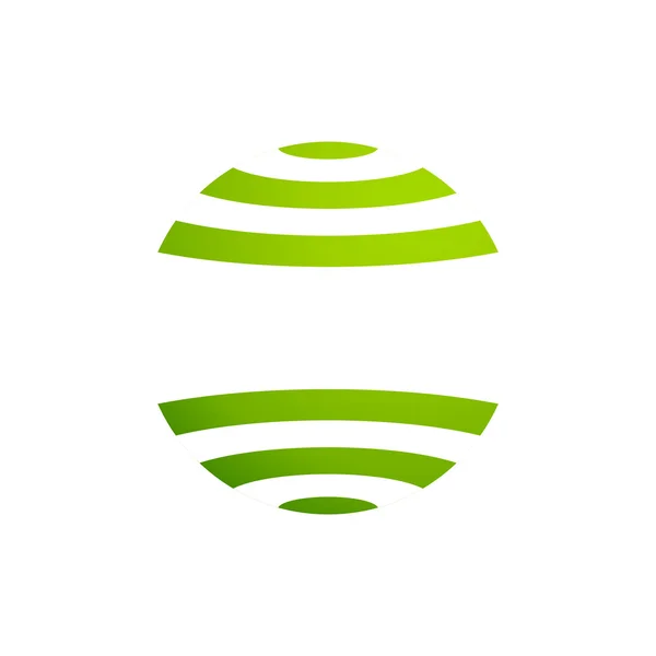 Esfera abstrata logotipo verde — Vetor de Stock