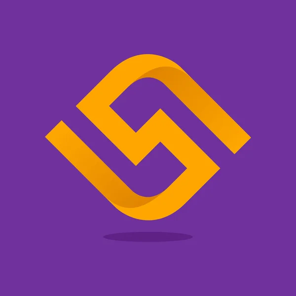 S brev line logotyp — Stock vektor
