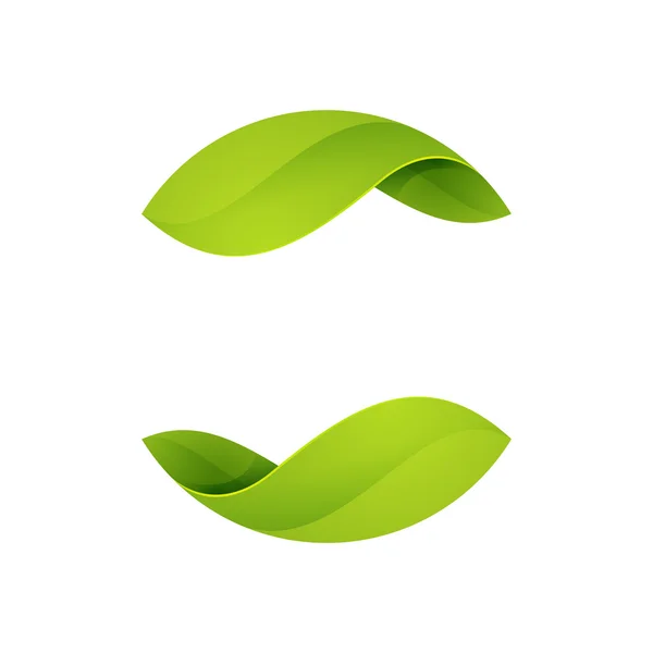 soyut yaprak yeşil küre logo.