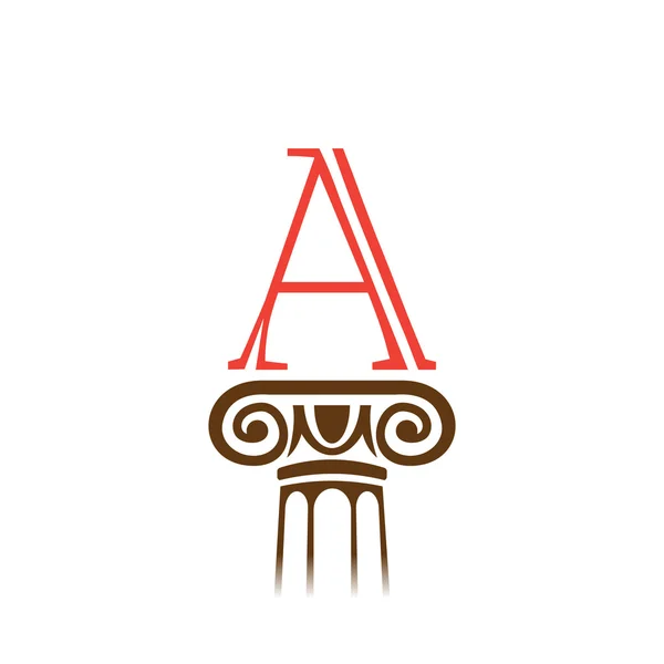 Column and A letter logo — Διανυσματικό Αρχείο