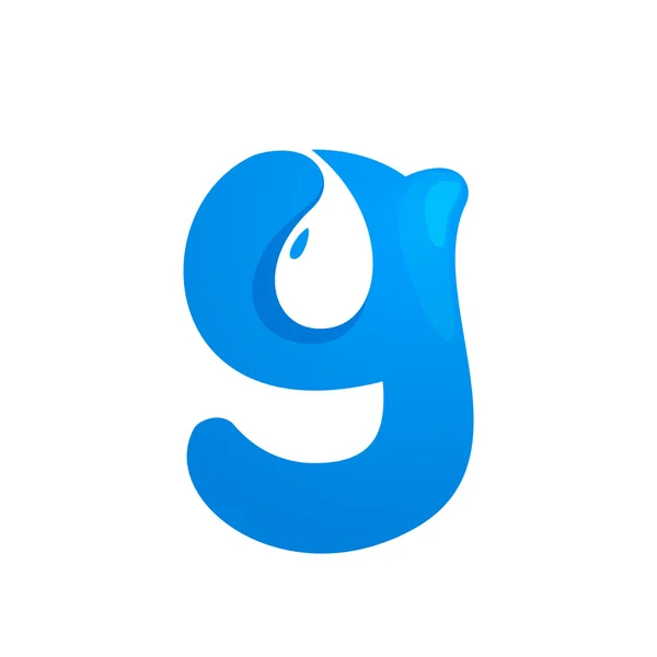 G list wody kropla logo — Wektor stockowy