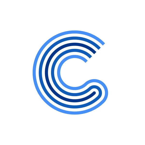 C brev line logotyp — Stock vektor