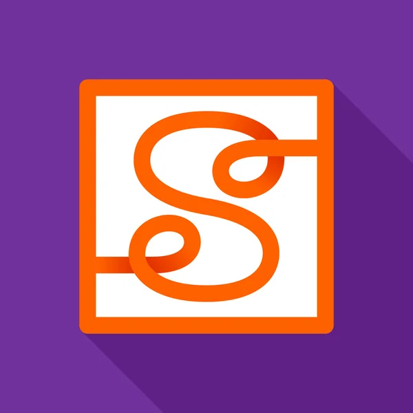 S lettre ligne logo — Image vectorielle