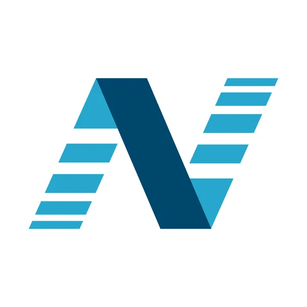 N brief lijn logo — Stockvector