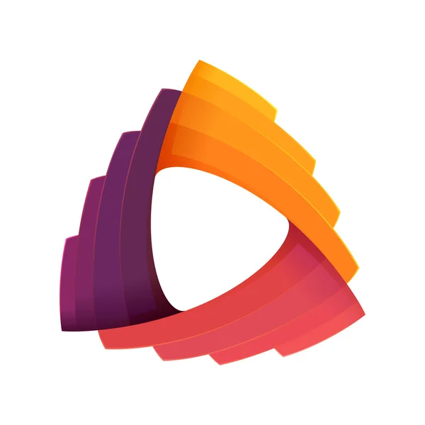Infinite circle ribbon logo template — Stock Vector