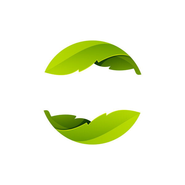 Логотип зелёного листа

