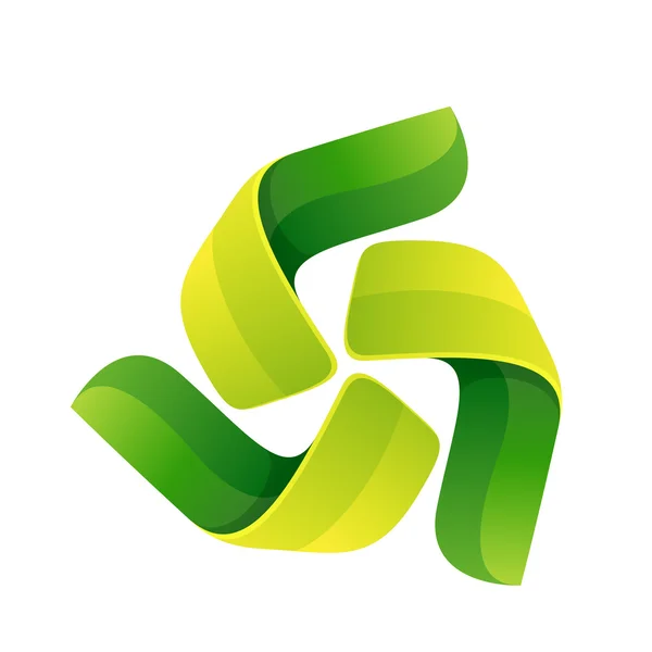 Logo astratto rotazione triangolo — Vettoriale Stock