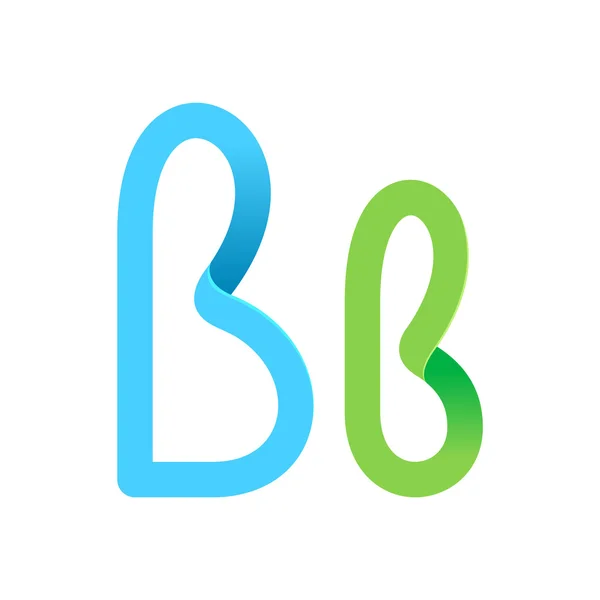 B brev ribbon logo — Stock vektor