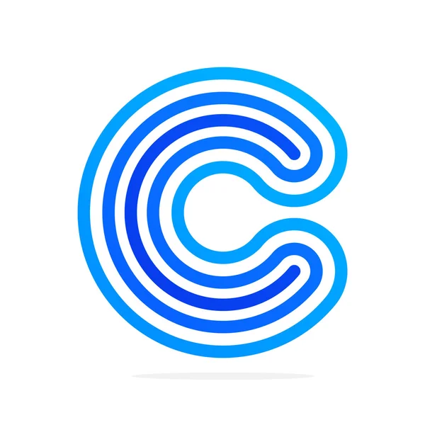 C brev line logotyp — Stock vektor