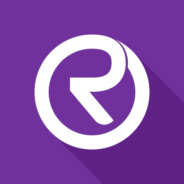 R letter line logo Stock Vector