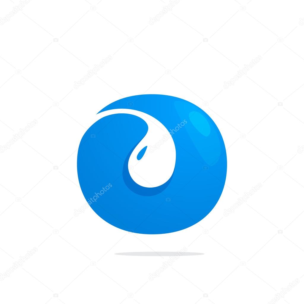 O letter water drop logo