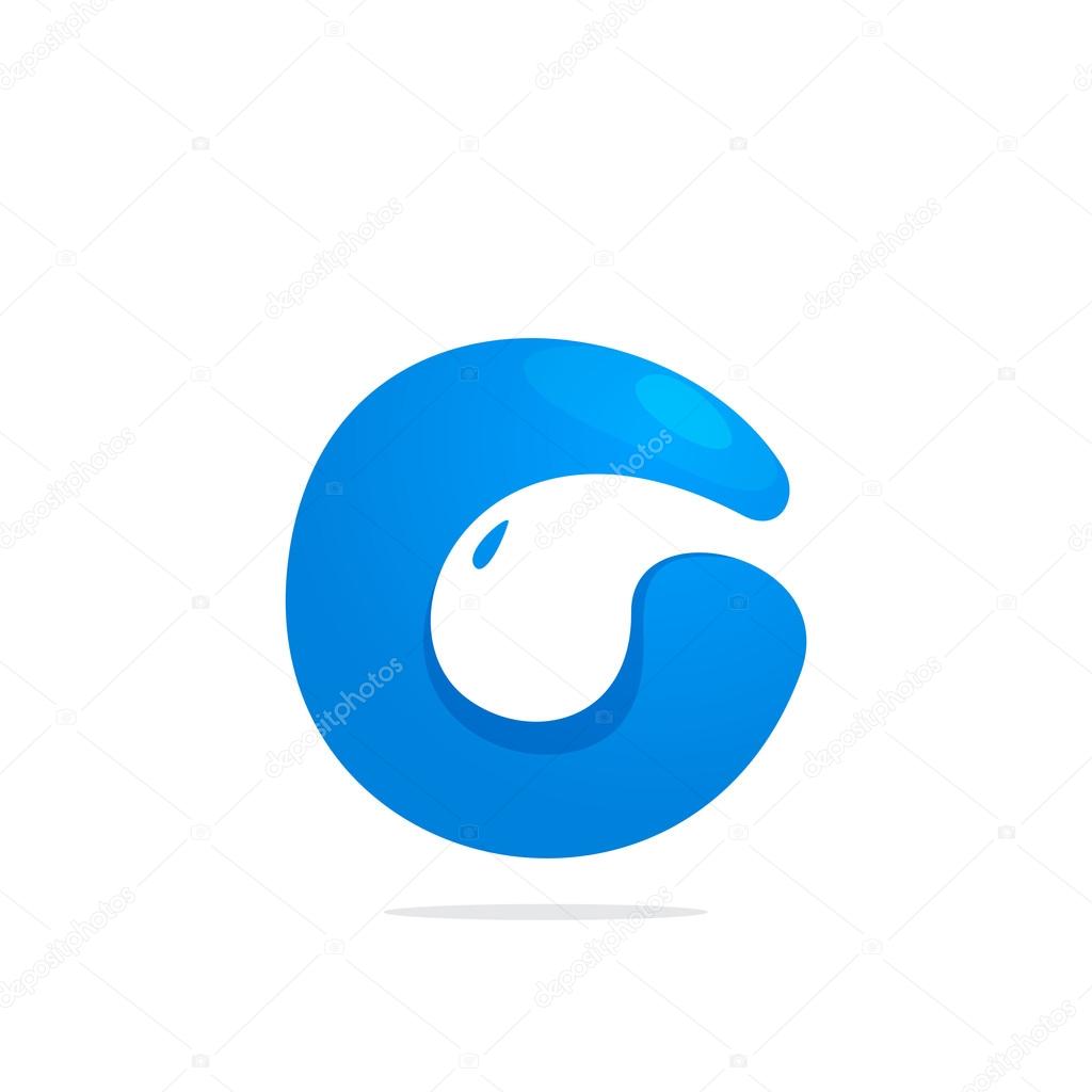 C letter water drop logo