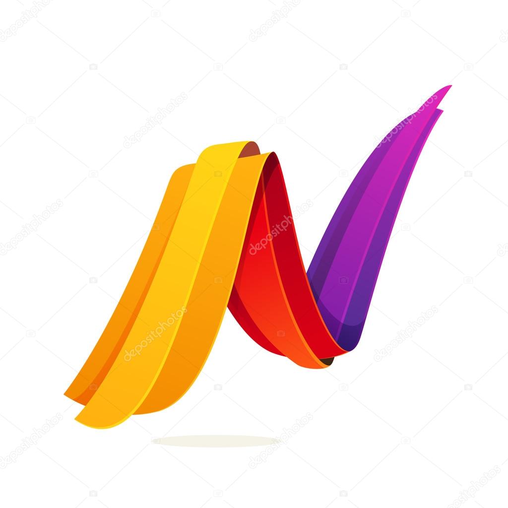 N letter vector logo icon design template element