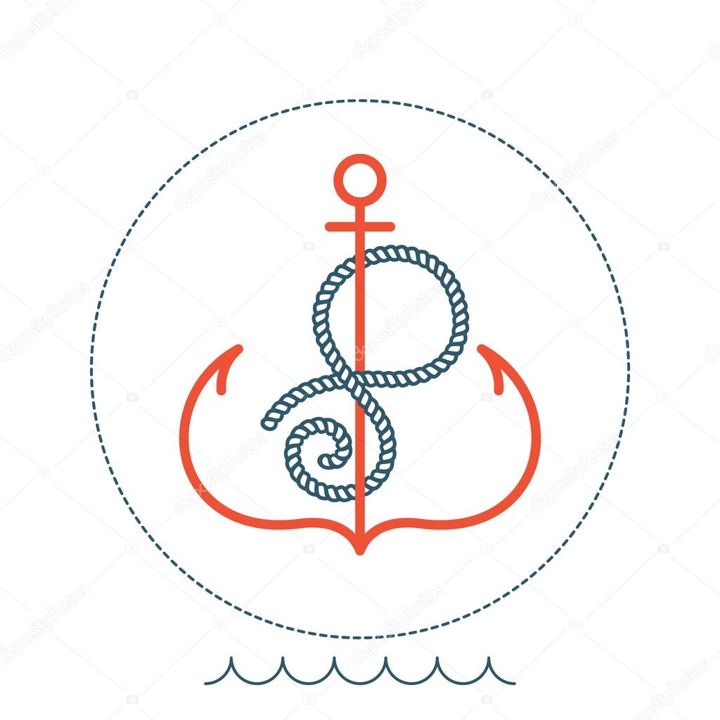 P   letter with an anchor