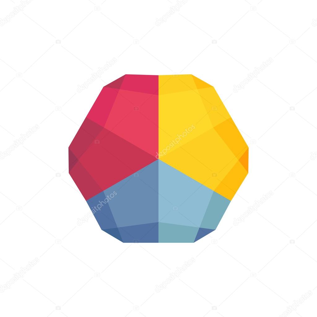 Abstract Vector polygon logo. low poly shape. Concept Icon. Vector template.