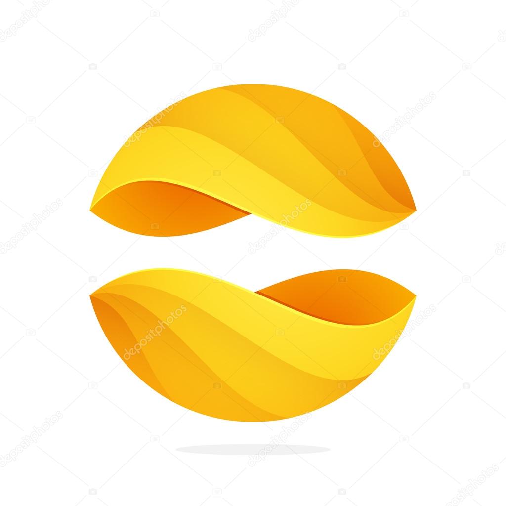 Abstract round sphere logo, vector template for your design
