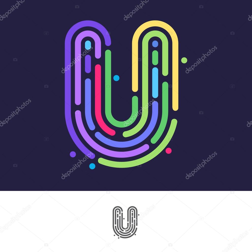 U letter line logo