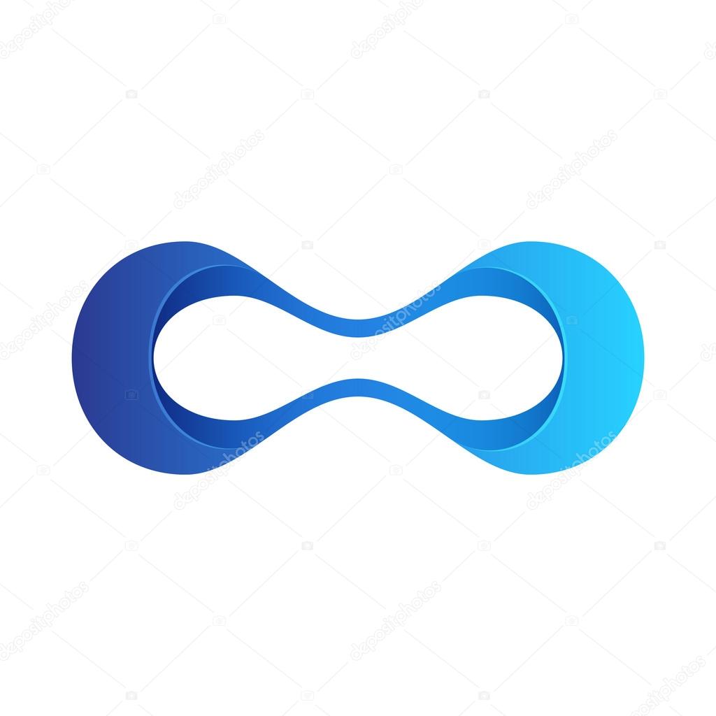 blue symbol of infinity