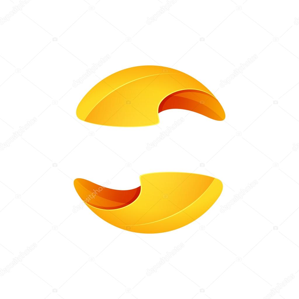 Recycle symbol with arrows, loop sphere logo isolated on white background. Vector illustration design elements.