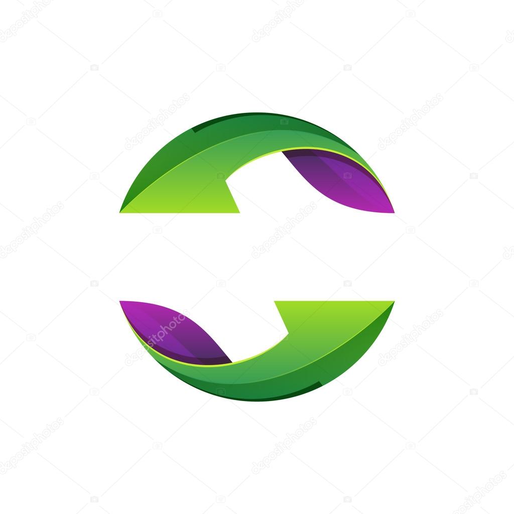 Recycle symbol with arrows, loop sphere logo isolated on white background. Vector illustration design elements.