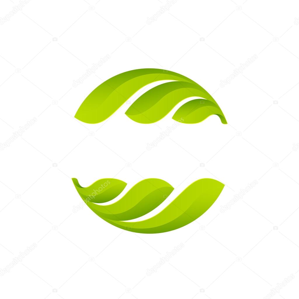 Abstract Round Green Leaf Logo Vector Image By C Kaer Dstock Vector Stock Abstract Round Green Leaf Logo Vector Image By C Kaer Dstock Vector Stock