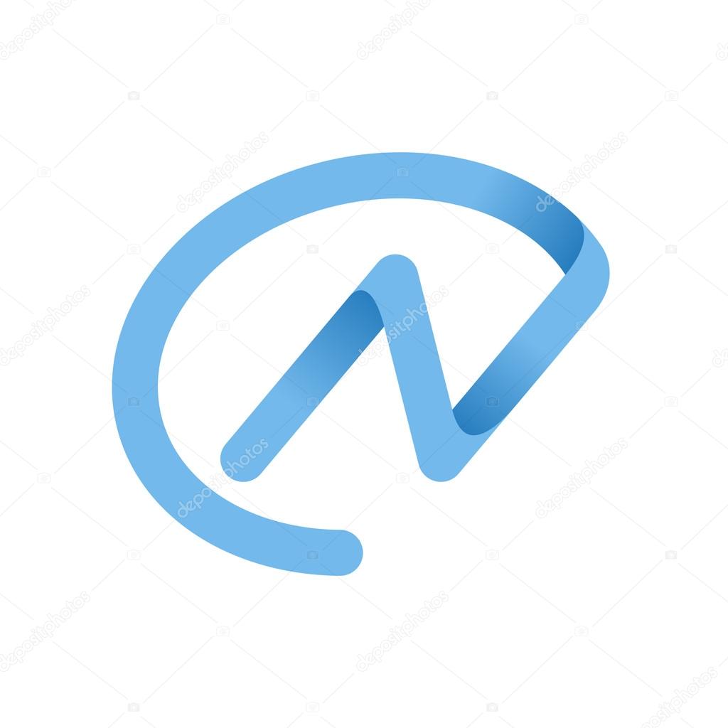 N letter logo, volume icon