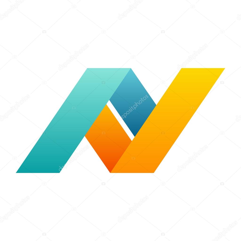 N letter vector logo icon design template element