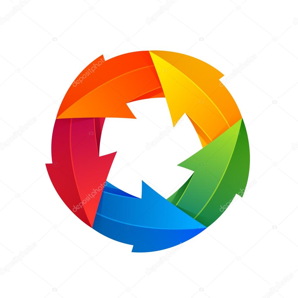 Recycle symbol or sign of arrows refresh, reload, rotation, packaging, loop sphere logo. Vector illustration design elements.Infinite loop.