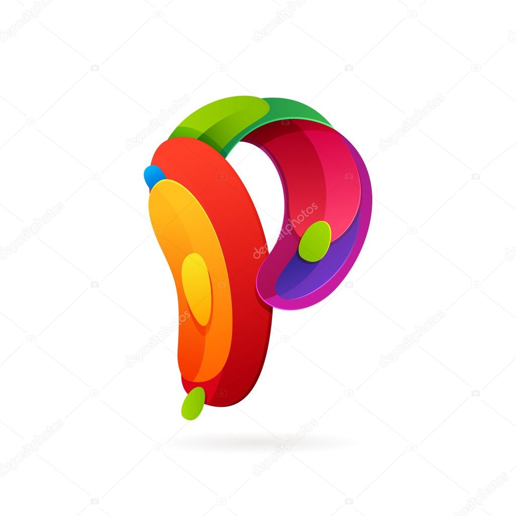 P letter volume logo, vector design template elements