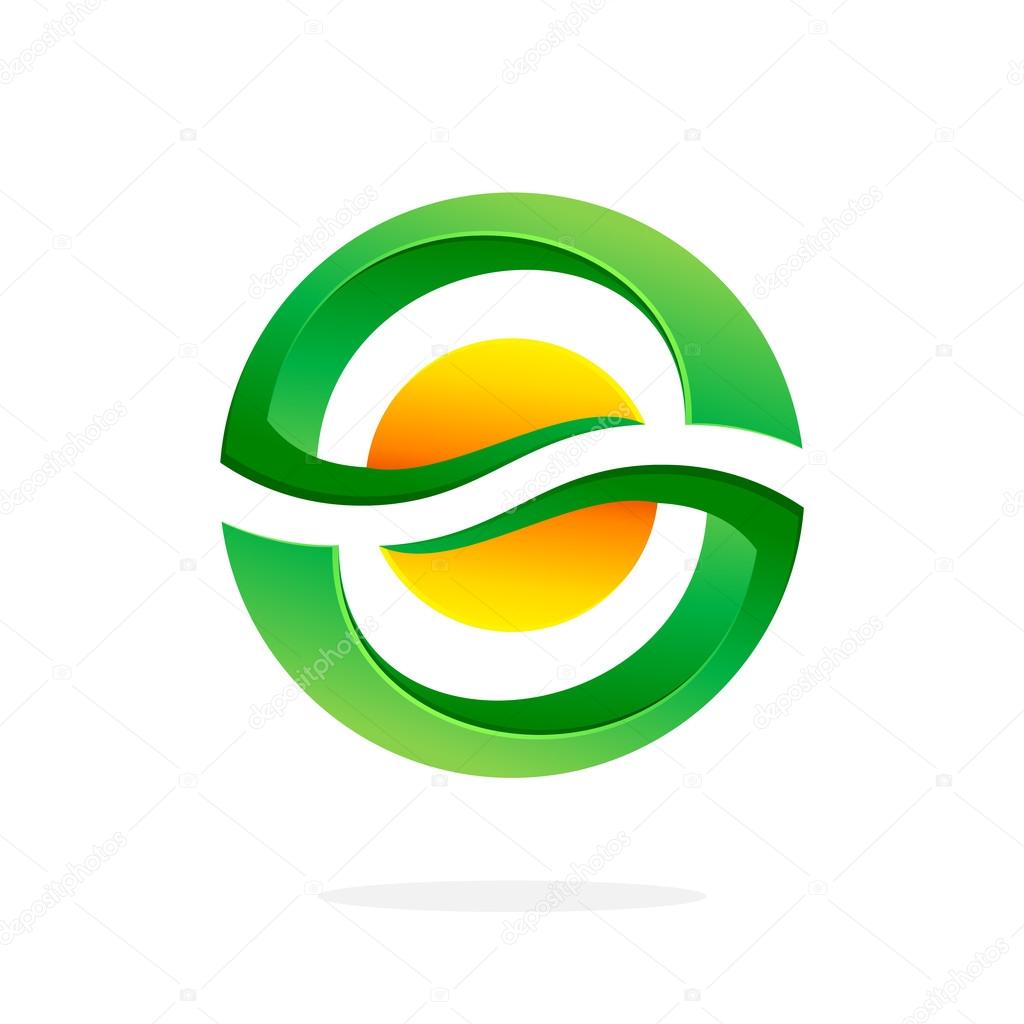 S letter Eco logo, volume icon