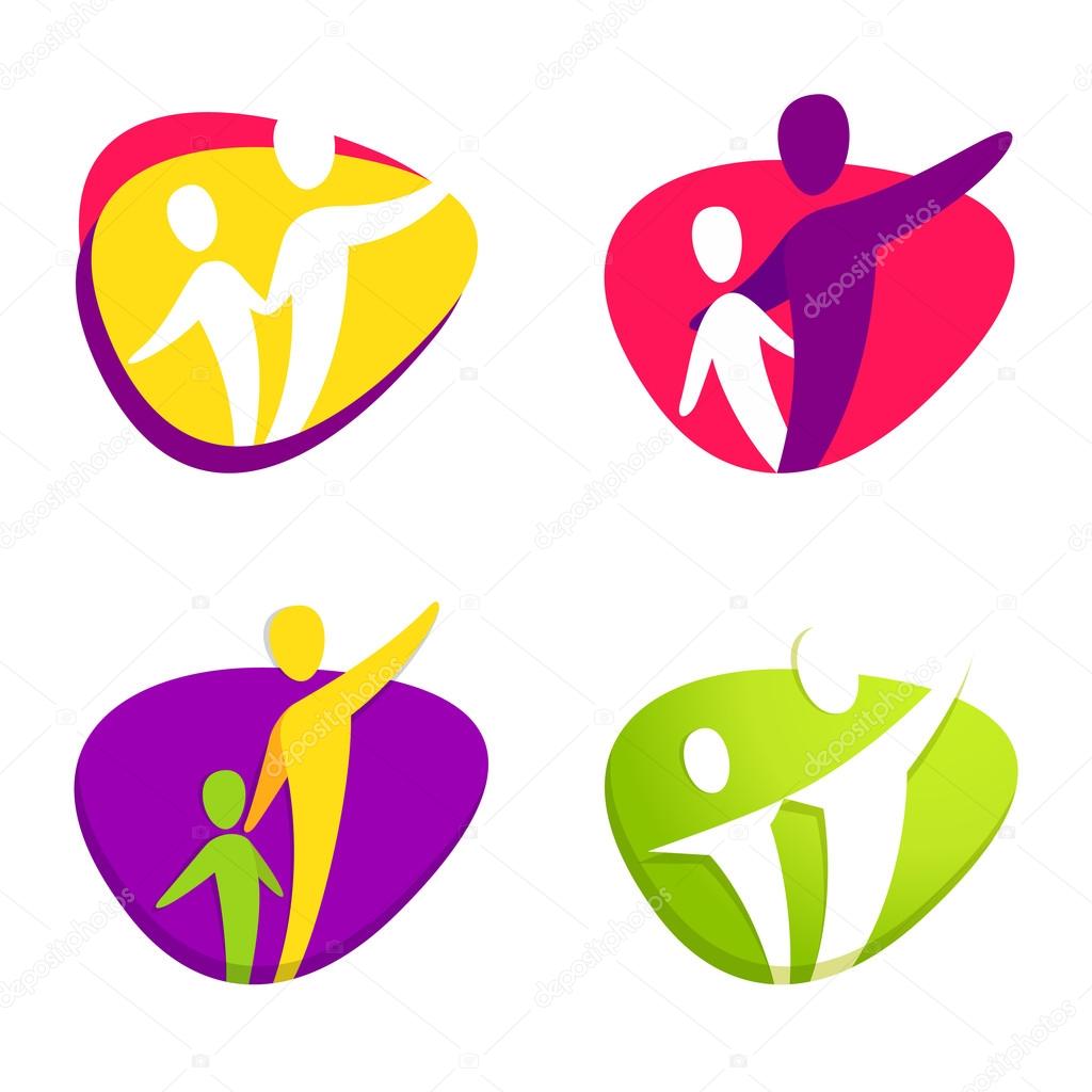 Family logo design. Vector illustration design elements.