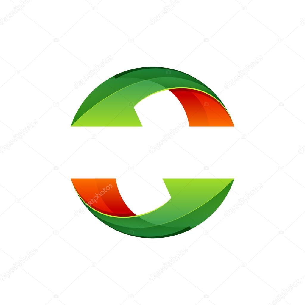 Recycle symbol with arrows, loop sphere logo isolated on white background. Vector illustration design elements.
