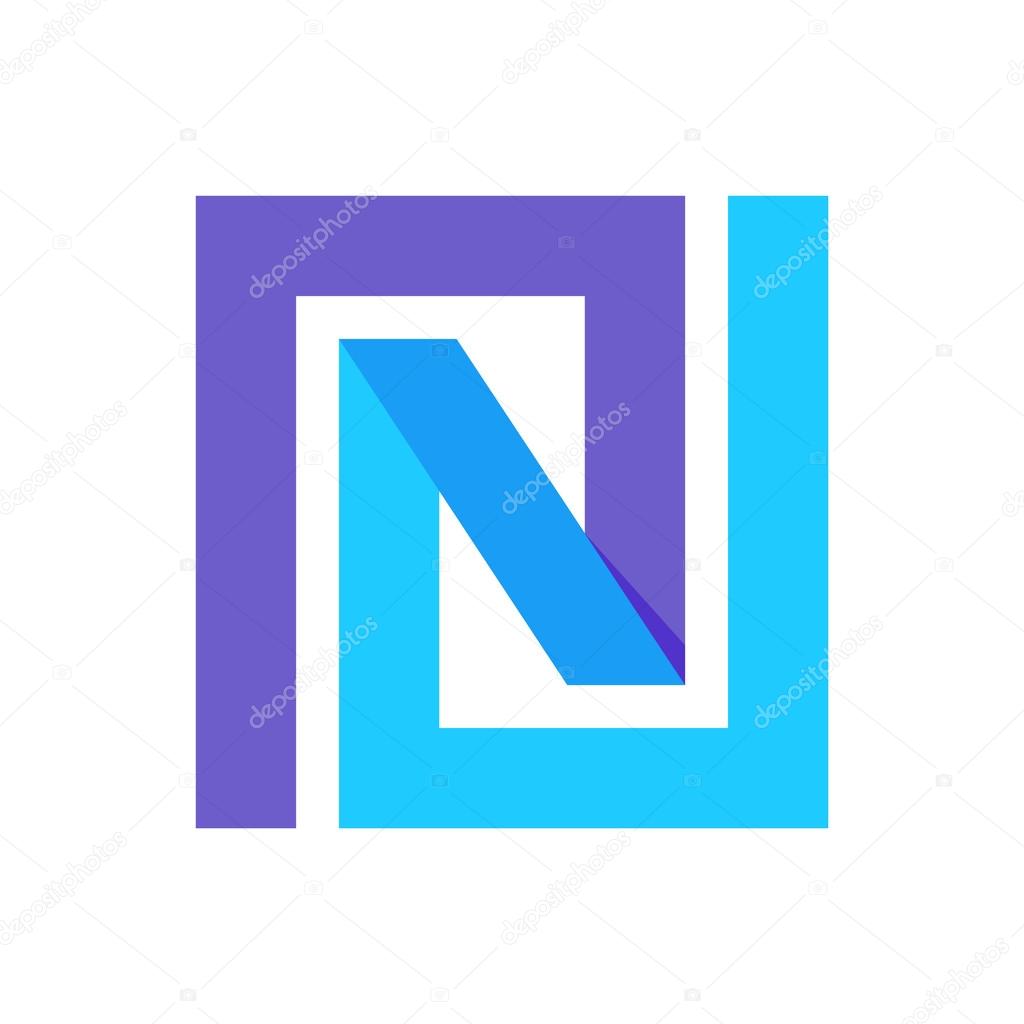 N letter line logo, vector design template element