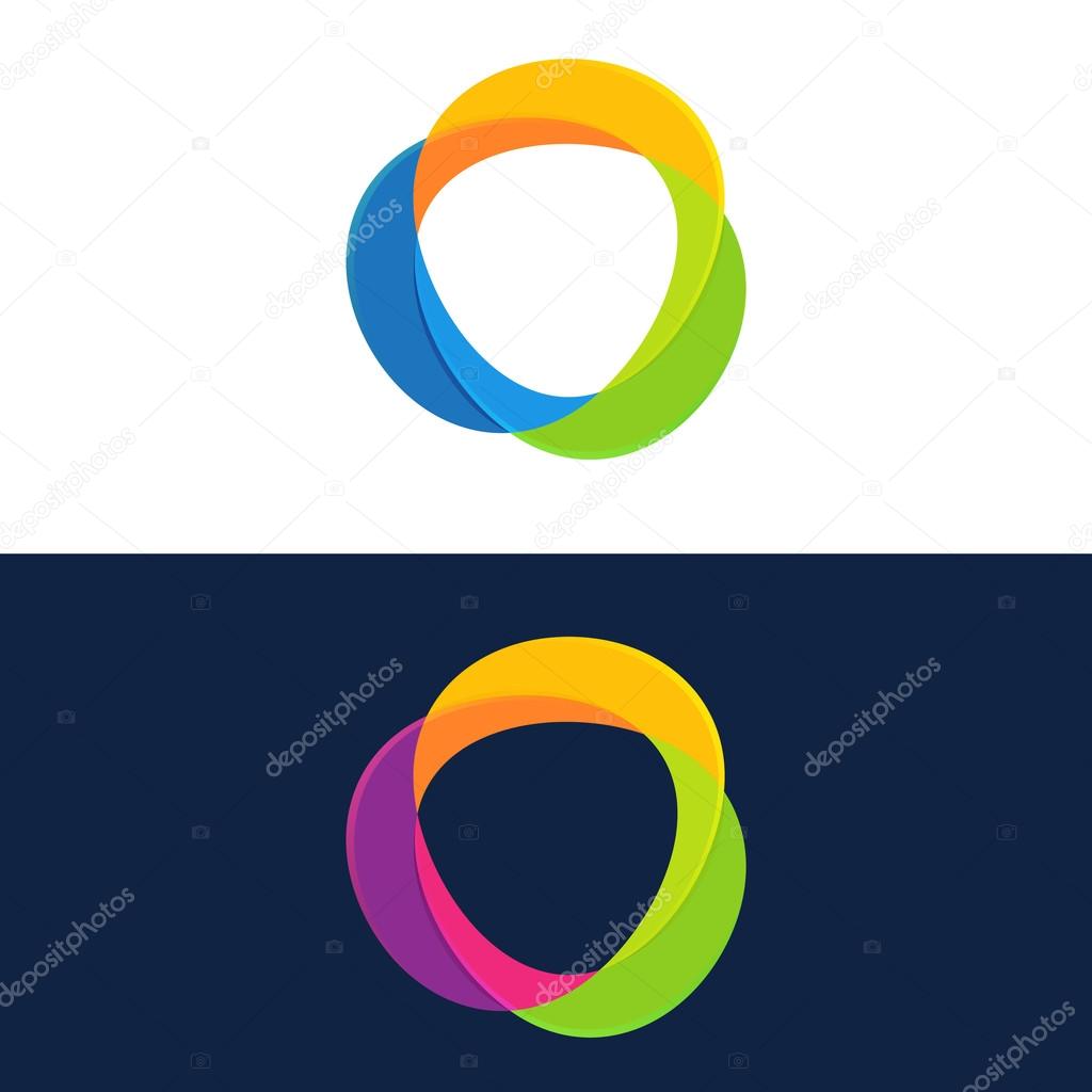 Abstract circle logo set